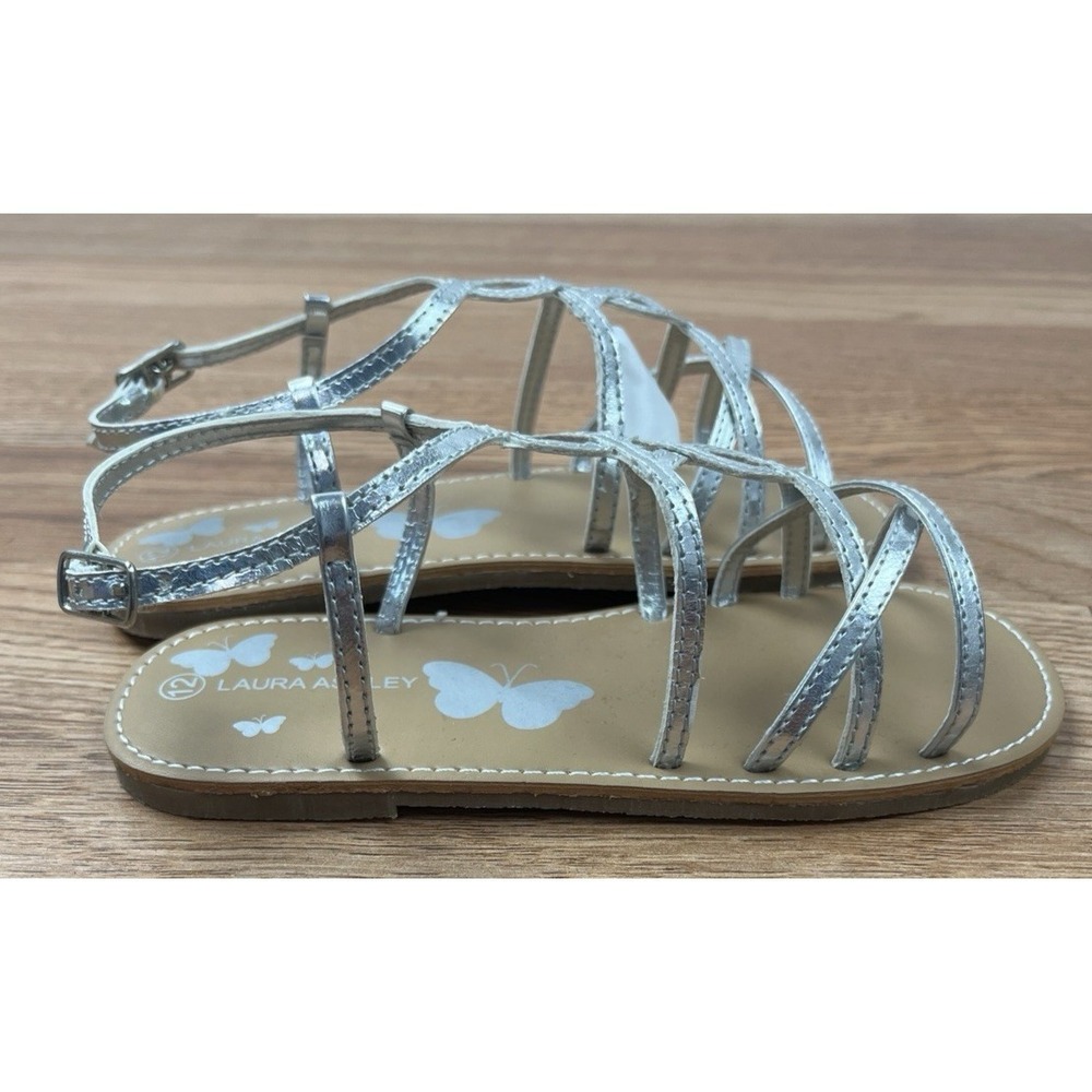 Laura Ashley Toddler Girls Sandals‎ Size 12 Silver NEW - Picture 8 of 10
